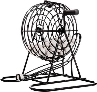 Global Gizmos 50690 Traditional Bingo Set | Includes Round Cage, 75 Balls, 18 C - Image 1 of 4