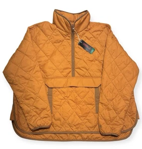 Alpine Design Damen XL Stepp Anorak Jacke Golden Honey / Orange Neu mit Etikett - Bild 1 von 8