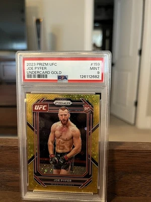 2023 Panini Prizm UFC Joe Pyfer Undercard Gold 06/10 PSA9 - Image 1 of 2