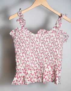 J. Camiseta sin mangas Crew Liberty de tela con estampado floral pequeño talla M - Imagen 1 de 14