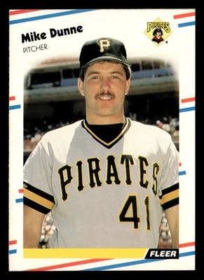 Mike Dunne 1988 Fleer #328 Pittsburgh Pirates Baseball *189 - Image 1 of 2