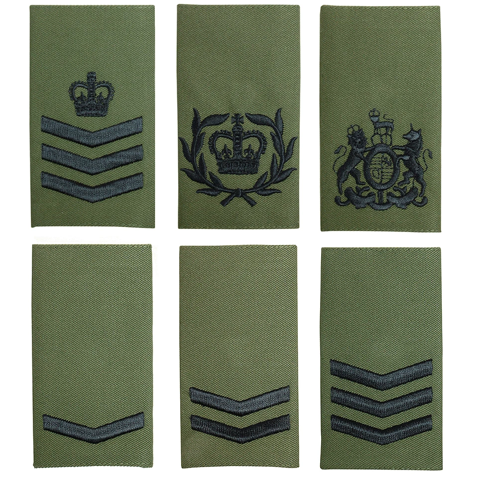 Olive Green Royal Marine Rank Slides - Singles - Image 1 of 1