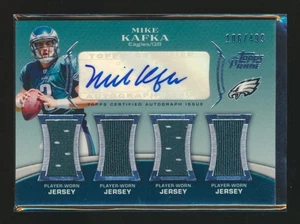 2010 PRIME ROOKIE QUAD /499 JERSEY AUTO MIKE KAFKA EAGLES - Picture 1 of 1