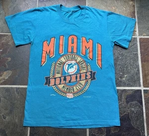 Vtg 1994 Nutmeg Mills Miami Dolphins Tee.medium/single Stitch - Picture 1 of 8