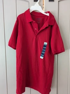 2x IZOD Boys size M 10/12 polo Shirts. Red And White. Boys M 10/12 Gildan Blue T - Picture 1 of 9