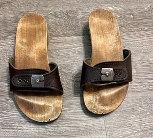 Sandalias de Ejercicio Dr. Scholl’s De Colección Cuero Madera Talla Ver Fotos - Imagen 1 de 11