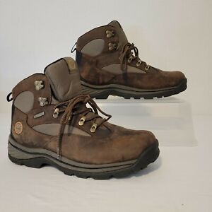 TIMBERLAND Chocorua Trail Waterproof Leather Gore-Tex Brown Sz 13W Hiking Boots
