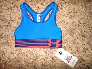 Girl's Under Armour Blue Athletic Bra Size XS-NWT - Picture 1 of 2