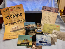 Titanic Taschenuhr Geschenkbox Poster Vintage Fotos 1912 Goldmünze Silber Versand