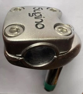 Sugino Bmx Old School Bike Stem 80's Quill Type GooseNeck Silver Vintage Orig - Picture 1 of 8