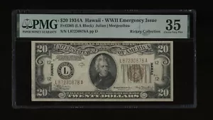 DBR 1934-A $20 FRN Hawaii Fr. 2305 PMG 35 Serial L87230878A - Picture 1 of 2