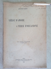 Versi d'amore e versi d'occasione Nuova Antologia autografo Antonio Zardo 1923