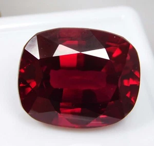22.90 Ct Natural Mozambique Blood Red Ruby Cushion Cut Loose Gemstone Certified - Picture 1 of 6