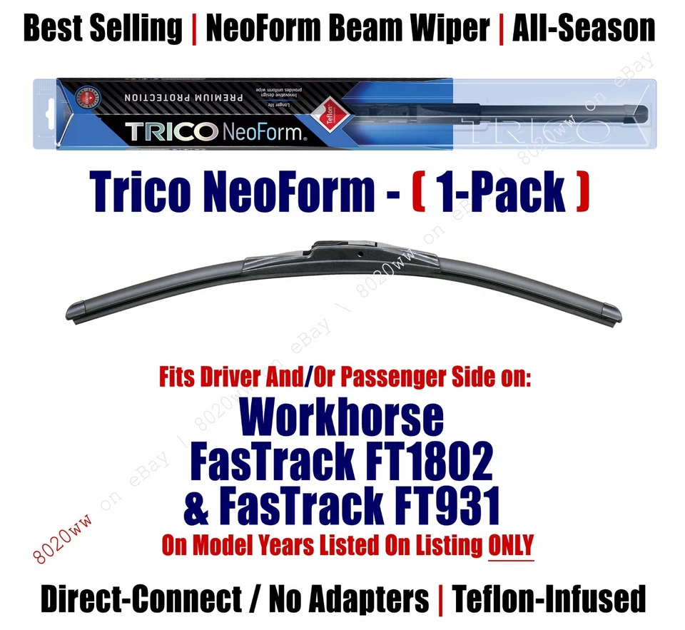 Cantidad 1 Premium NeoForm limpiaparabrisas ajuste 2002-2003 Workhorse FasTrack FT1802 y FT931 16160 Foto 1 de 1
