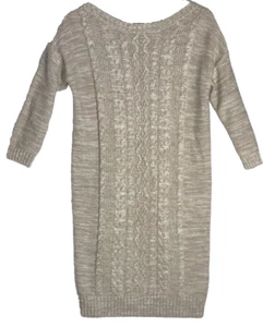 Old Navy Sweater Dress Women's Size XS Beige Long Sleeves Knit - Picture 1 of 10