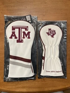 NEW TEXAS A&M UNIVERSITY AGGIES DRIVER & FW Wood Head Cover Set - Picture 1 of 2
