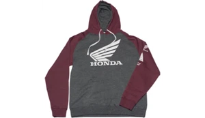 NEW FACTORY EFFEX Honda Wing Hoodie - Charcoal/Burgundy-ALL SIZES-MX/ATV/OFFROAD - Picture 1 of 2