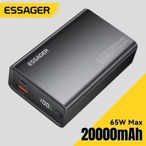 Essager 20000mAh Power Bank PD 65W Charge Rapide Batterie Portable pour Téléphone Portable - Photo 1 sur 7