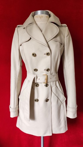 Trench vintage beige Balenciaga cotone doppio petto taglia S