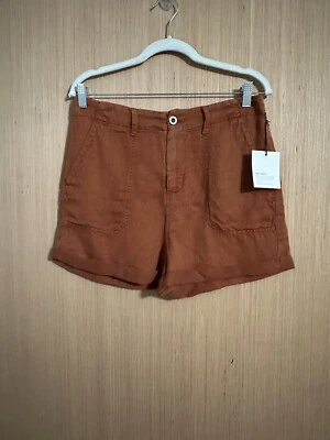 Bella Dahl NWT Women’s Sedona Rolled Cuff Linen Blend Shorts, Size 29 - Image 1 of 4