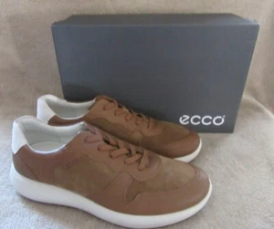 ECCO Soft 7 Runner Hombre Zapatillas de Cuero de Camello EE. UU. 10 - 10.5 M EUR 44 Nuevo con Caja - Imagen 1 de 12