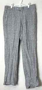 Tommy Hilfiger 100% Linen Womens Office Formal Pants GRAY Straight Leg 30X27. - Picture 1 of 10