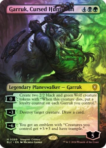 Magic The Gathering Foil Garruk, Cursed Huntsman Borderless - Bloomburrow Commander #099 - Imagen 1 de 1