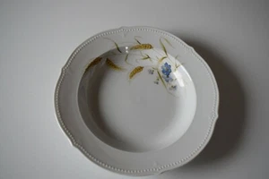 Winterling Schwarzenbach Bavaria Germany Porzellan blaue Blume Ähre Suppenteller - Bild 1 von 2