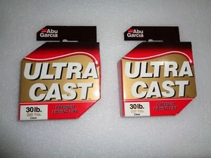 Two Ultra cast Abu Garcia Premium Fishing Line 30 LB. 220 Yds Clear - Picture 1 of 3