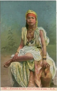 Original Anfang des 20. Jahrhunderts ~ Ethnische Frau ""Arabische Frau"" ~ Nordafrika Algerien - Bild 1 von 3