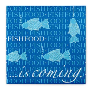 12 Serviette Fishfood aus Linclass® Airlaid 40 x 40 cm - stoffähnlich Maritim - Bild 1 von 8