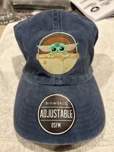 Baby Yoda Adjustable Ball Cap , Black, Star Wars Hat  14+ Youth Embroidered  - Picture 1 of 1