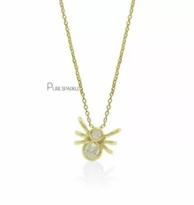 Collar Colgante Araña Diamante Creado en Laboratorio Oro 14K 0.15 Ct. Joyería Fina - Imagen 1 de 3