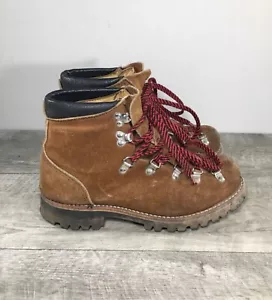 Vtg Made in USA Hiker Boots Backpacker Hiking Womens Suede Trail Boss Boots 8.5 - Picture 1 of 10