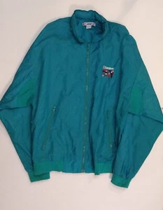 Carnival Cruise Windbreaker Jacke Herren Medium Teal Nylon 90s Teal SM Vintage - Bild 1 von 5