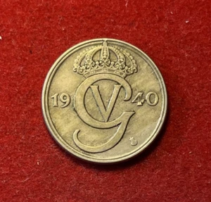 Sweden 1940 50 Ore Nickel-Bronze Coin KM#796 T5656 - Picture 1 of 2