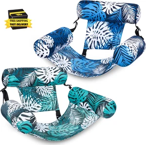 Inflatable Pool Floats Adult,2 Packs Floating Lounge Chairs,Blow up Pool Noodles - Picture 1 of 8