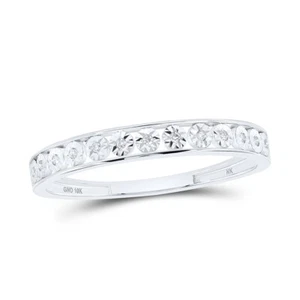 10K WEISSGOLD RUNDER DIAMANTBANDRING 0,03 CTTW - Bild 1 von 1
