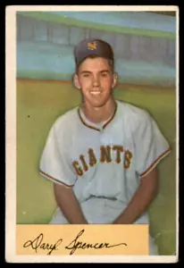 1954 Bowman #185 Daryl Spencer Rookie Card (corner crease) - Picture 1 of 2