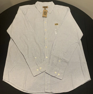 The Foundry Supply Co Mens Long Sleeve Button Down Blue Stripe LT - Image 1 of 4