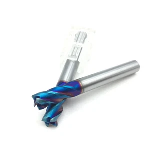 2Pcs HRC65 6mm-50L CNC Carbide End Mill Drill Bit 4 Fulte Tungsten Mill Cutter - Imagen 1 de 7