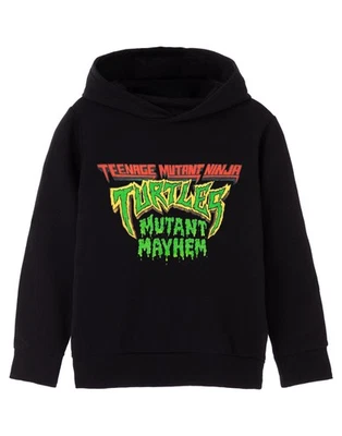 Teenage Mutant Ninja Turtles Black Mutant Mayhem Logo Hoodie Boys