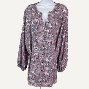 Camisa Terra & Sky Mujer 2X Cachemira Manga Larga Abotonada - Imagen 1 de 5