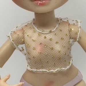 Rainbow High Stella Monroe Fashion Sheer Gold Mesh Crop Top For Doll - Picture 1 of 5