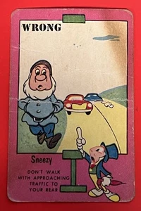 1950's Russell Mickey Mouse Club Safety First Sneezy Don’t Walk W/ Approaching - Picture 1 of 2