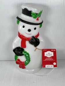 Molde soplado muñeco de nieve Holiday Time 11" mesa ilumina interior NUEVO - Imagen 1 de 3