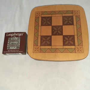 Longaberger Festa del Papà 2001 Tic Tac Toe Basket con Coperchio Gioco, Cartellino, Protettore - Foto 1 di 9