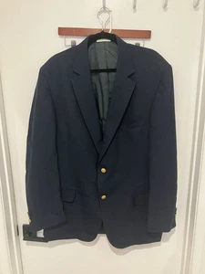 Blazer Orvis para hombre mezcla de lana de 3 botones, azul marino, talla 46L - Imagen 1 de 4