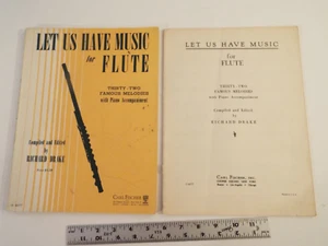 LOT-LET US HAVE MUSIC FOR FLUTE-32 FAMOUS MELODIES W/ PIANO ACCOMPANIMENT-DRAKE* - Picture 1 of 8