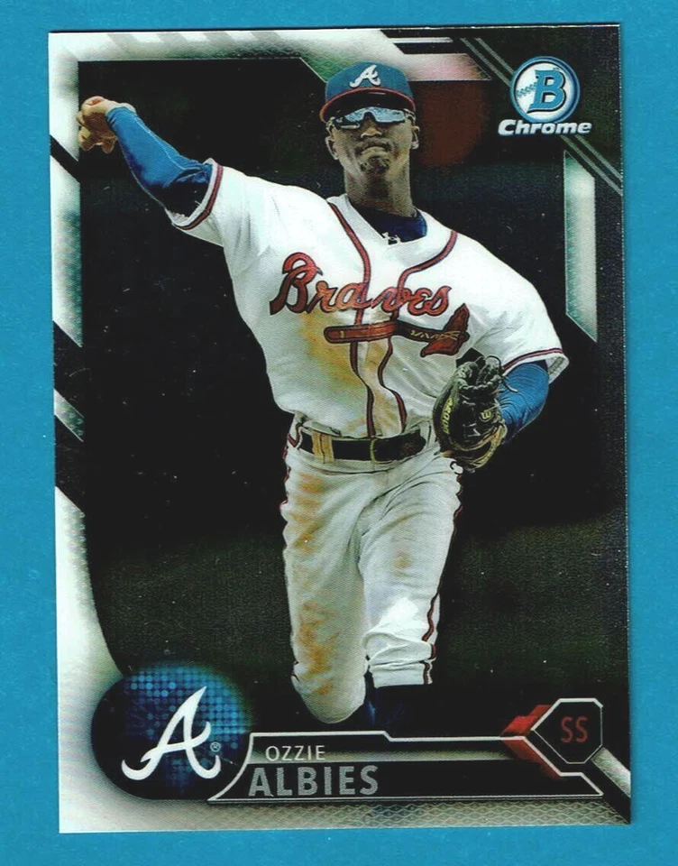 2016 OZZIE ALBIES BOWMAN CHROME ROOKIE BASEBALL CARD ATLANTA BRAVES - Image 1 of 1